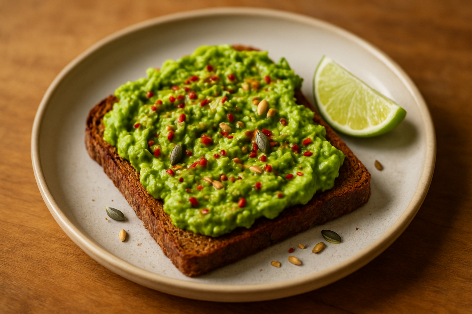Avocado on Rye with Lime