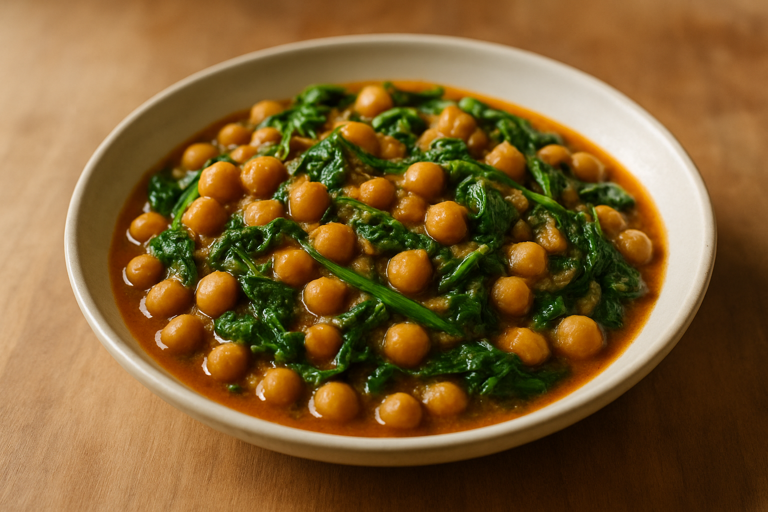 Channa & spinach curry