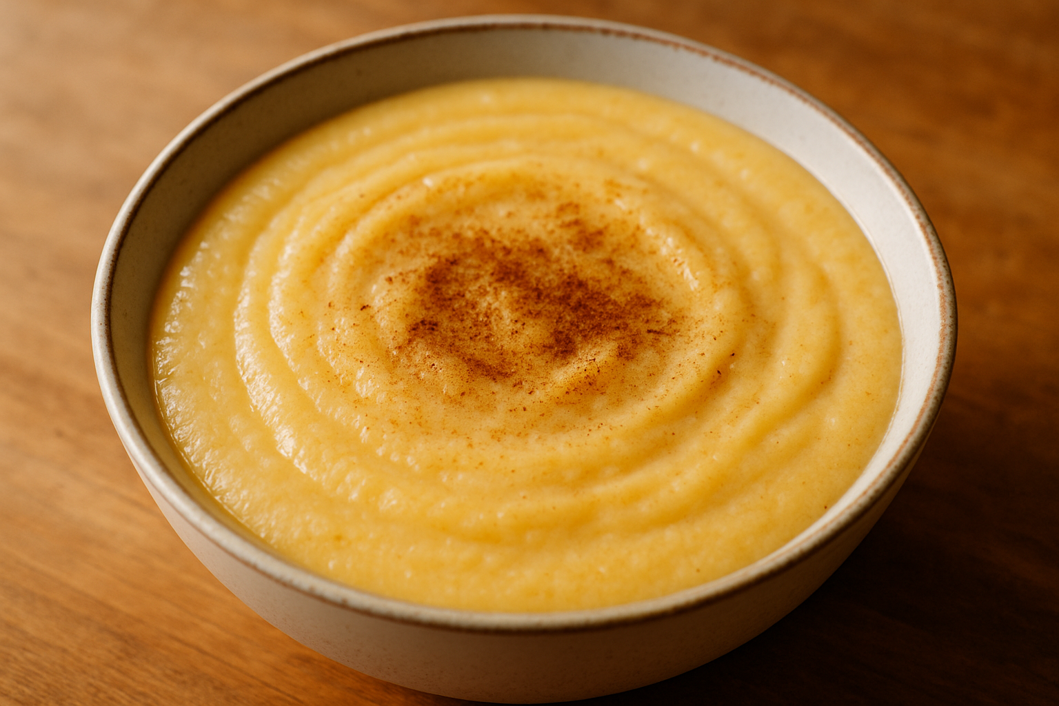 Cornmeal porridge, gentler rise
