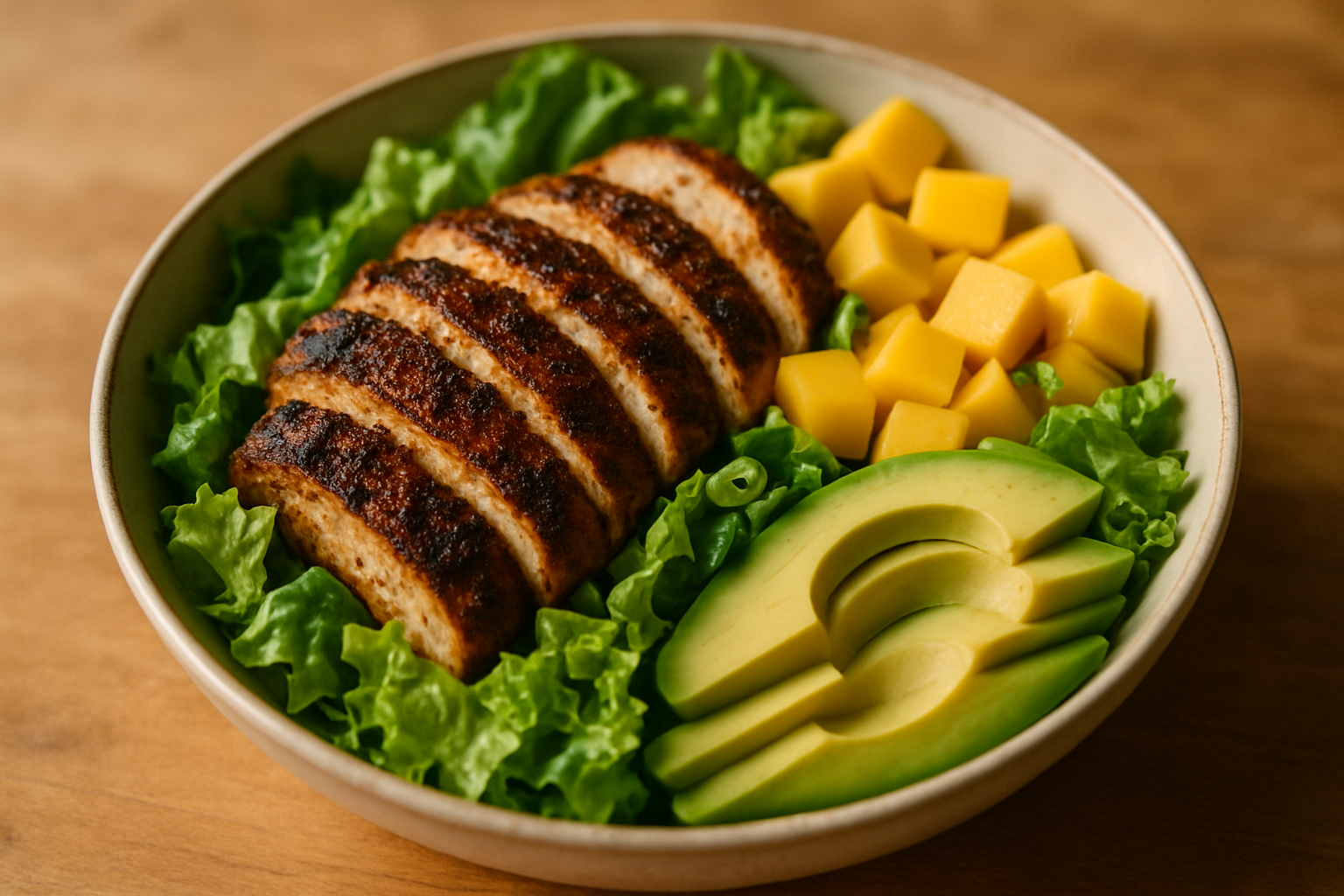 Jerk chicken salad bowl