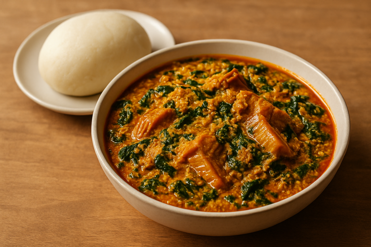 Egusi Soup with Fufu