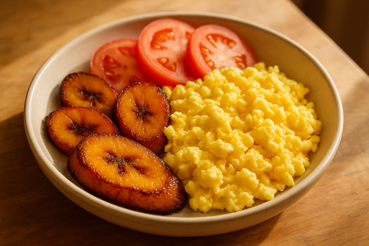 Ripe Plantain & Egg Scramble