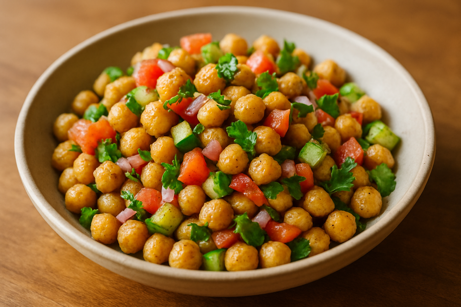 Indian Chana Chaat (Spiced Chickpea Salad)
